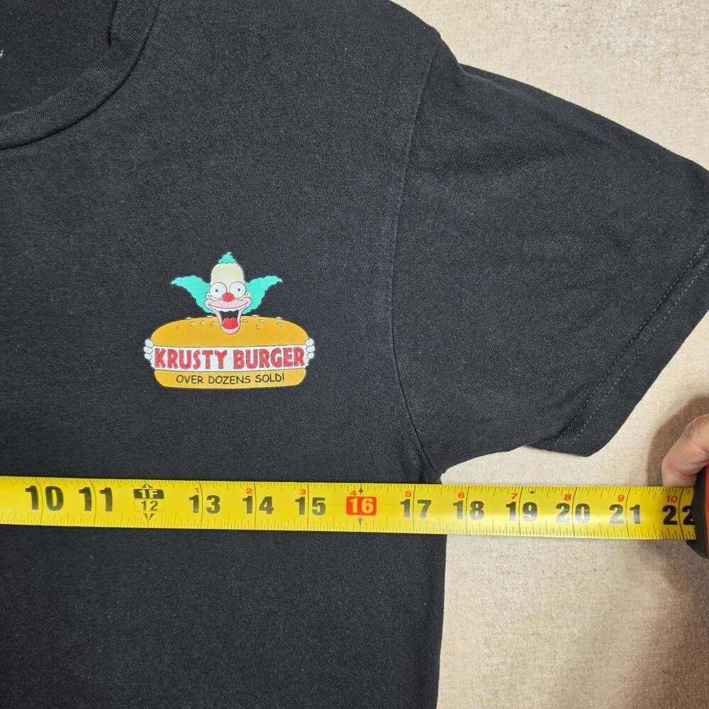 Krusty Burger Shirt Size M Mens Simpsons Bart Clown Homer Marge Black See Pics - Picture 6 of 9